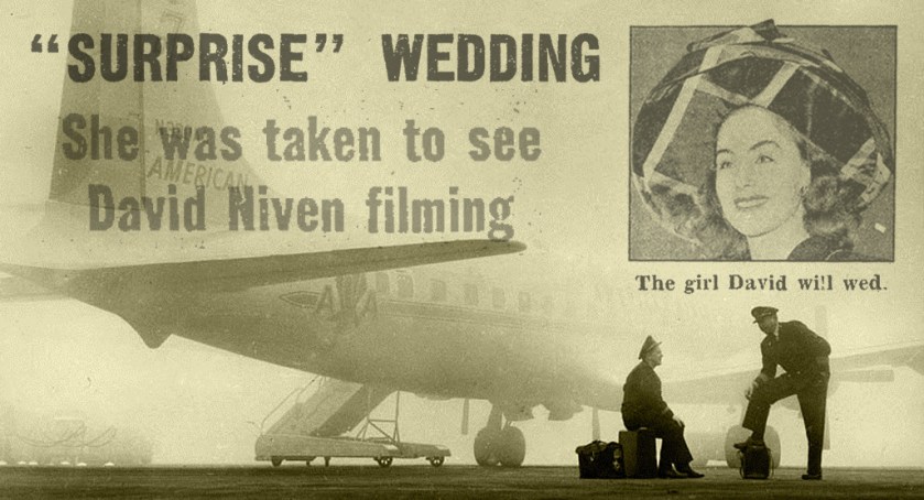 Fogbound airplane, 1940s