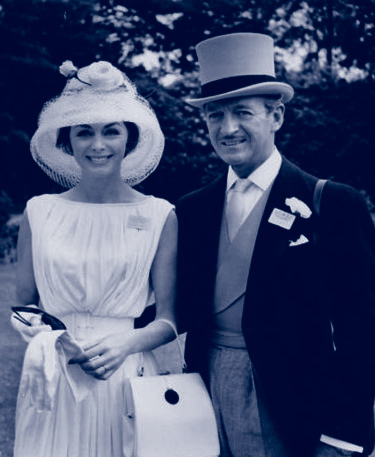 David and Hjordis Niven, Ascot 1960.