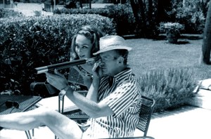 David and Hjordis Niven at Cap Ferrat, 1964