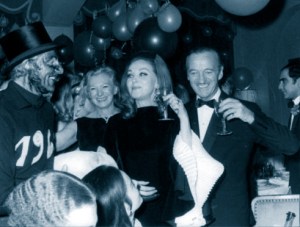 David and Hjördis Niven at a New Year's party, 1969