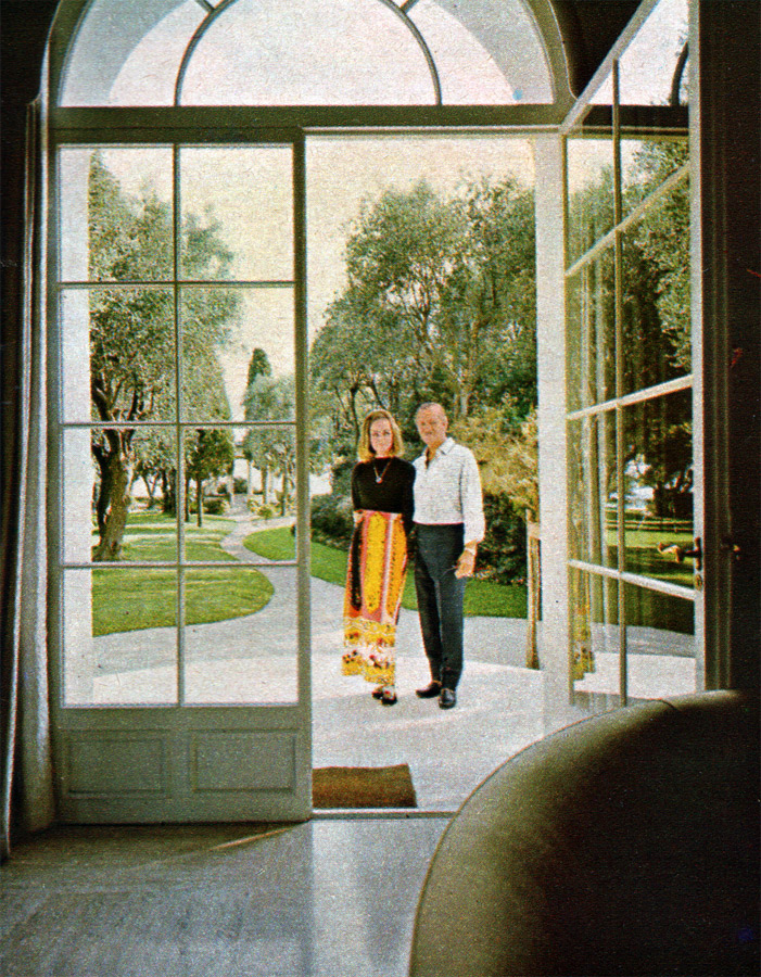 David and Hjordis Niven at Lo Scoglietto, 1967