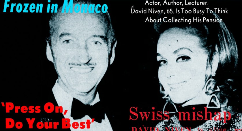 David and Hjördis Niven, Paris, 1974