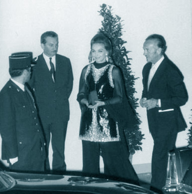 Hjordis and David Niven, Paris 1974