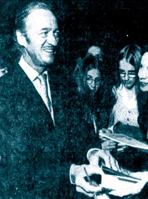 David Niven, Detroit, 31st October 1972