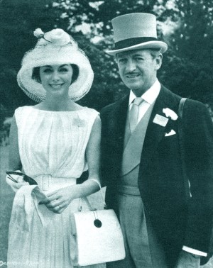 David and Hjordis Niven, Ascot 1960.