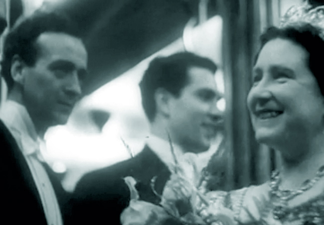 The Queen Mother and David Niven, 1947