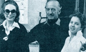 Hjordis, David and Kristina Niven, Gstaad, 1978