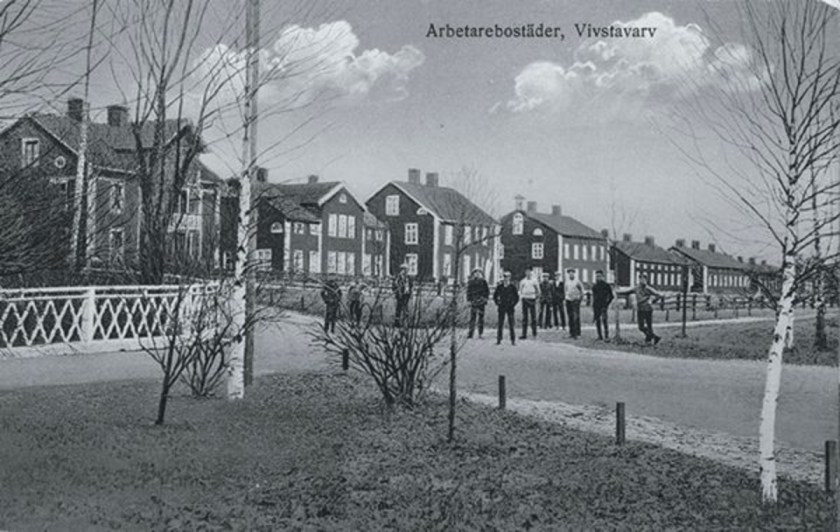 Sawmill workers' houses in Vivstavarv, early 20th century