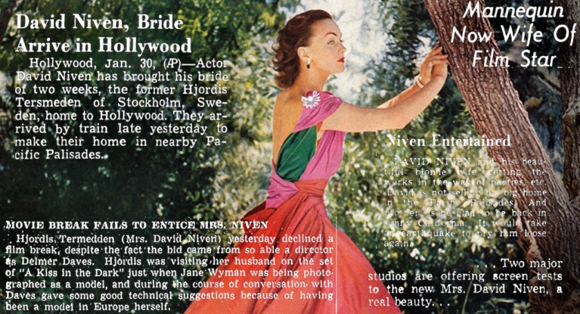 Hjordis Niven in Pacific Palisades, 1948