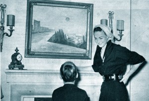 Hjordis Niven with David Jnr, 1950
