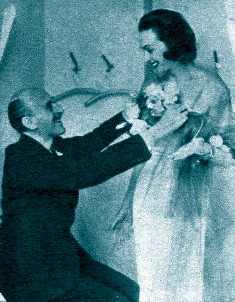 Hjordis Niven with Designer Pelle Lundgren, 1954.