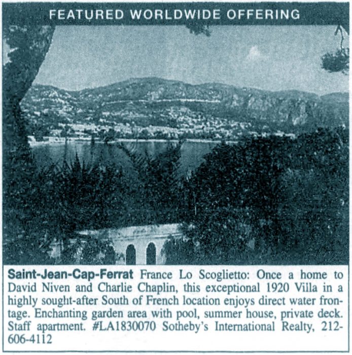 Lo Scoglietto for sale, April 1997