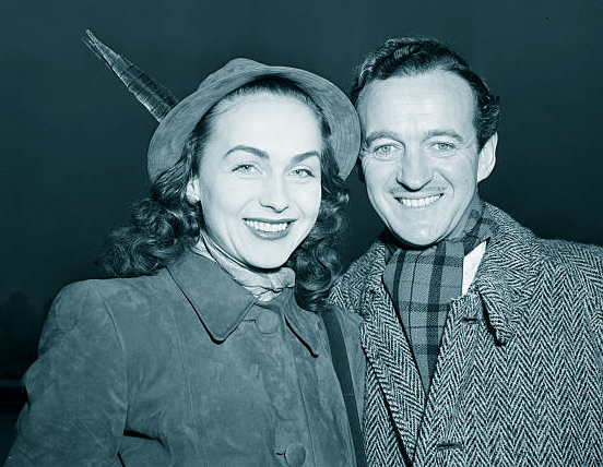 Hjordis and David Niven. New York, 1949