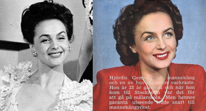 Hjordis Genberg in 1945 and 1943