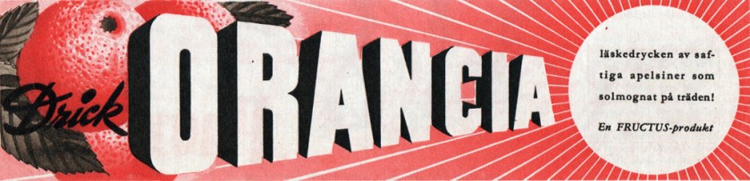 Orancia advert, 1944