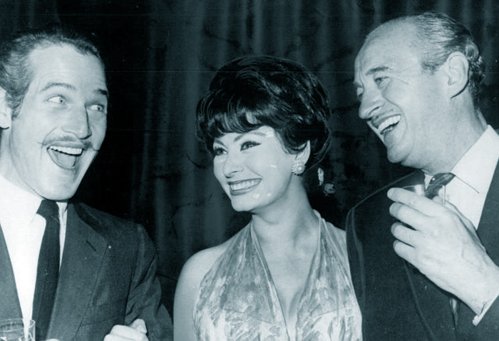 Paul Newman, Sophia Loren and David Niven, 1965