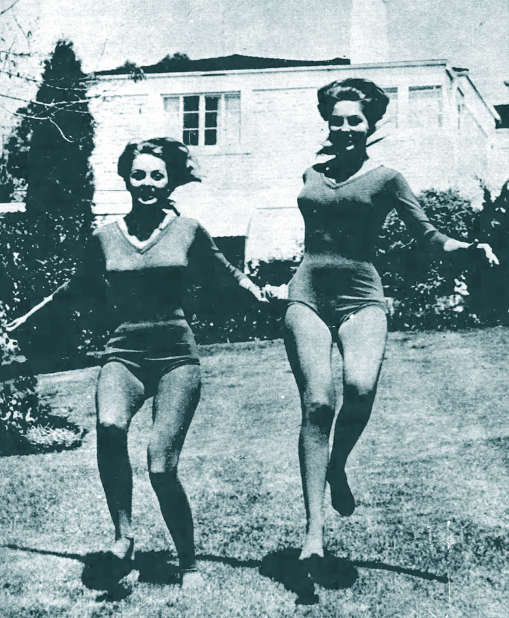 Gudrun and Maj-lis Genberg pictured at The Pink House in March 1960.