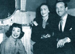 Hjordis and David Niven with Jane Wyman