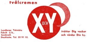 X och Y skin cream advert, 1937