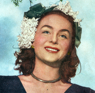 Hjordis Genberg-Tersmeden on a magazine cover in 1946, as a celebrity ex-model.