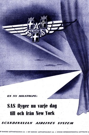 Scandinavian Airline System advert, June 1947.