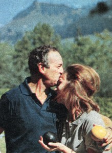 David and Hjördis Niven. Chateau D'Oex, 1961