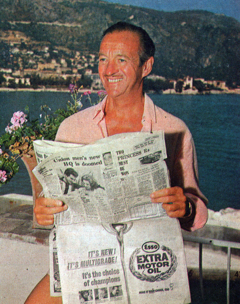 David Niven at Lo Scoglietto, 1967-1970