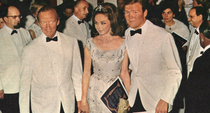 David and Hjördis Niven at a charity ball in Monte Carlo, 1968
