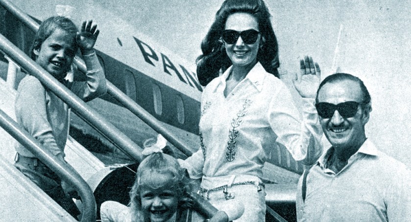 David Niven with his family. 1967-1968