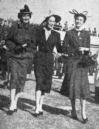 Ulla-Britt Enzell (far right), April 1950