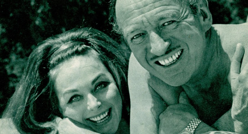 Cap Ferrat, 1966. Hjordis and David Niven.