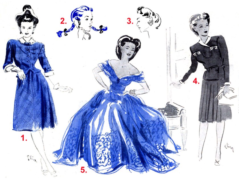 1944 fashion illustrations, Sweden
