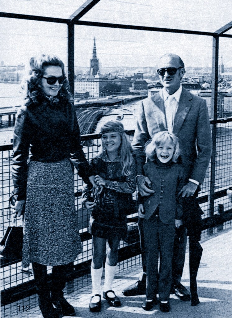 David Niven and his family in Stockholm, 1969