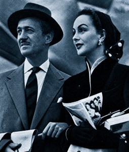 David and Hjordis Niven, June 1951, pictured on their return from a weekend in Paris.