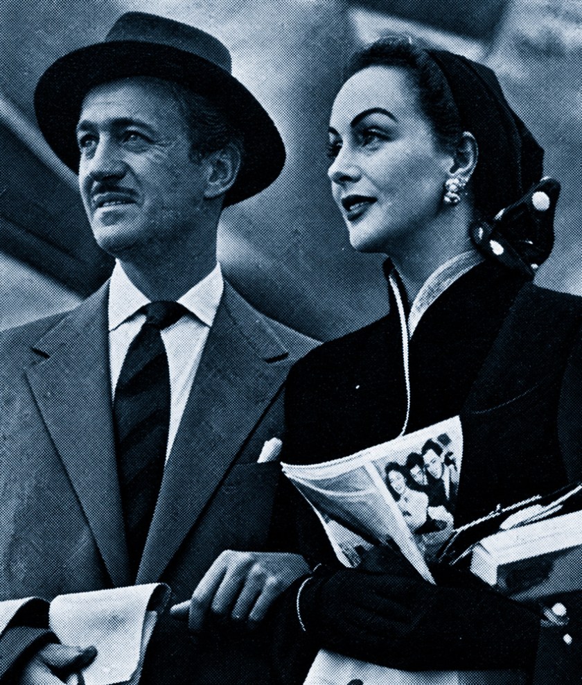 David and Hjördis Niven, June 1951, pictured on their return from a weekend in Paris.